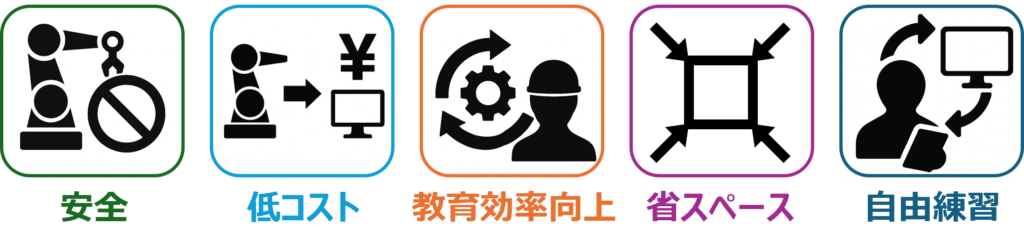 デジタルトレーナーの導入メリット(安全・低コスト・教育効率向上・省スペース・自由練習)